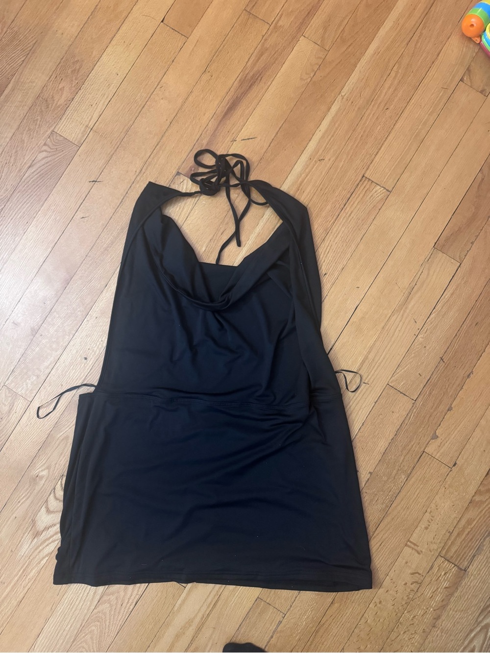 Calista Black Halter Neck Dress - Women's Classic Dress